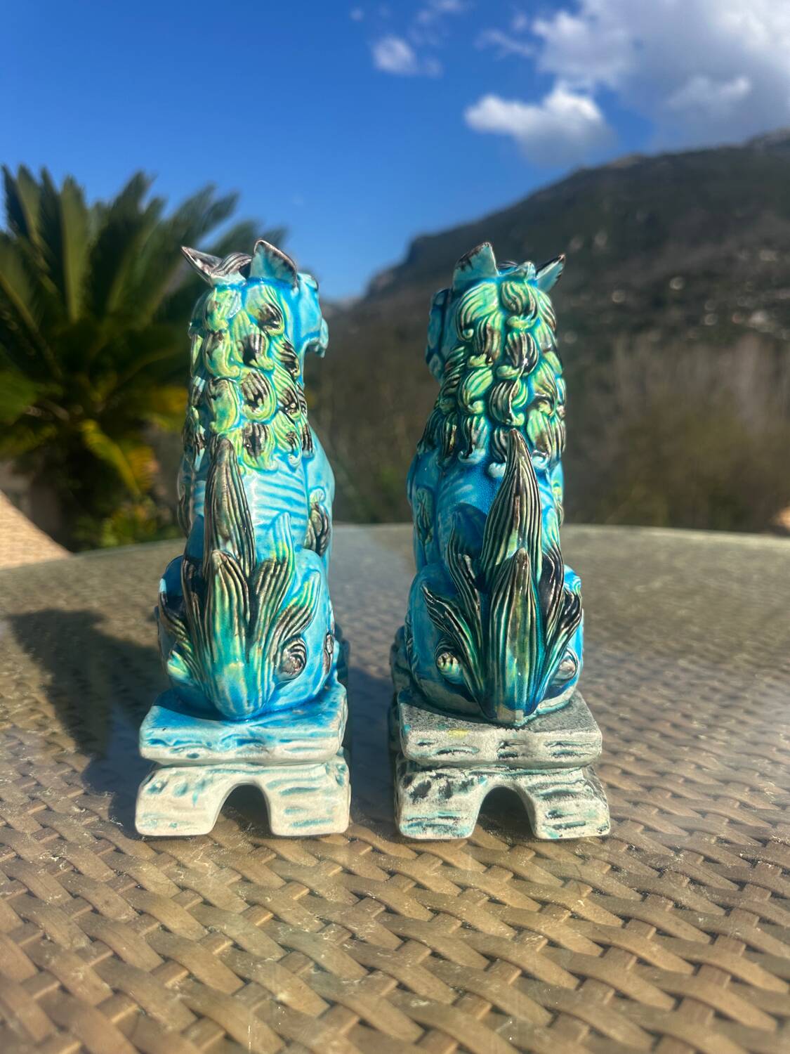 Ceramic Lion Dog Figurines