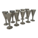 Set of 10 Vintage Minimalist Metal Shot Goblets