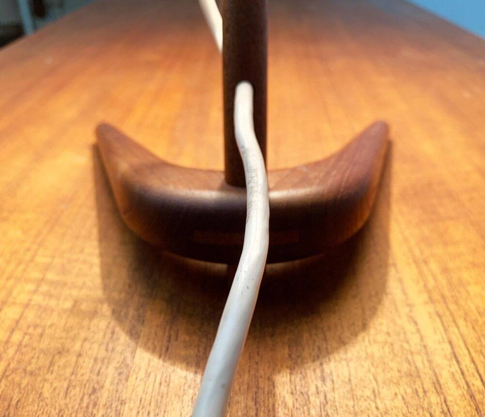 Mid-century Dornstab table lamp in teak by A. Pöll for Kalmar