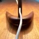 Mid-century Dornstab table lamp in teak by A. Pöll for Kalmar