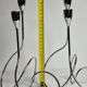 Pair of “Black & Blum” designer candlesticks in chrome-plated metal, 27 cm