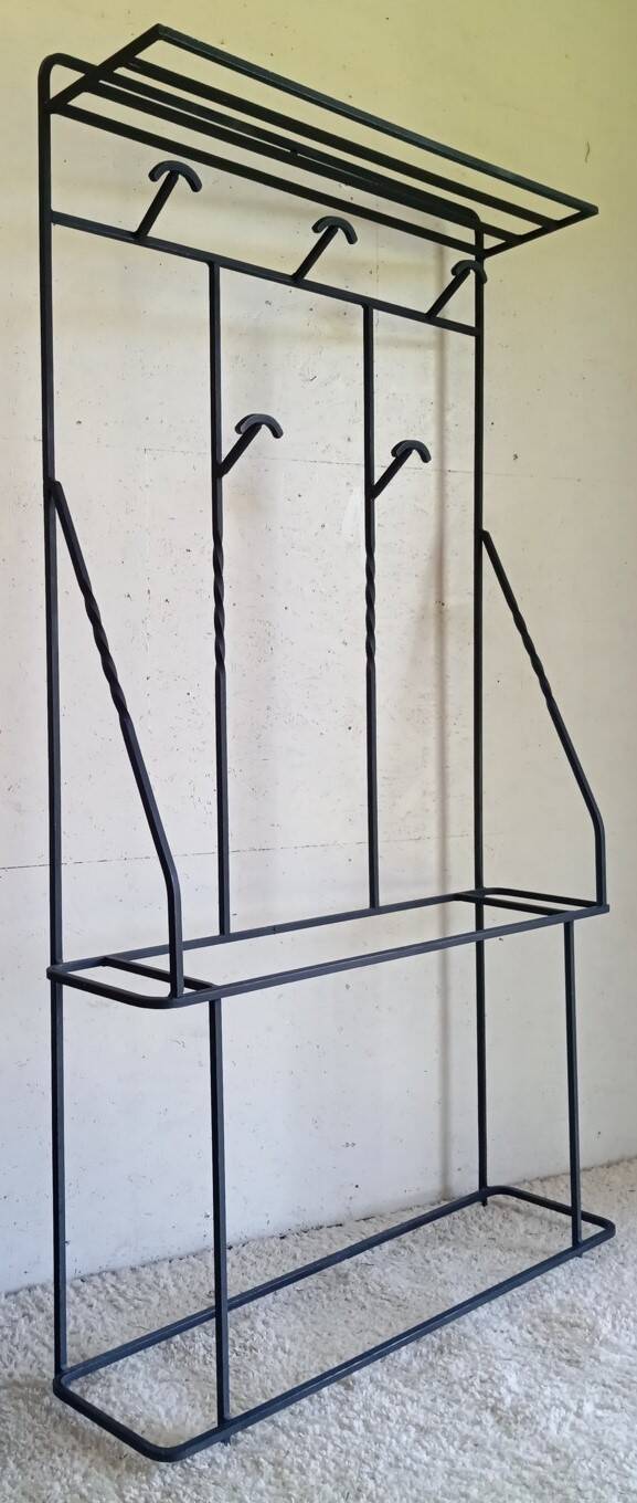 Large modernist wrought iron cloakroom from the 1950s.