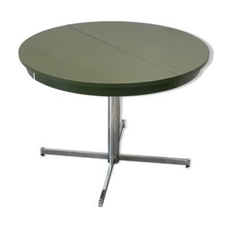Extendable round table, foot chrome year 70