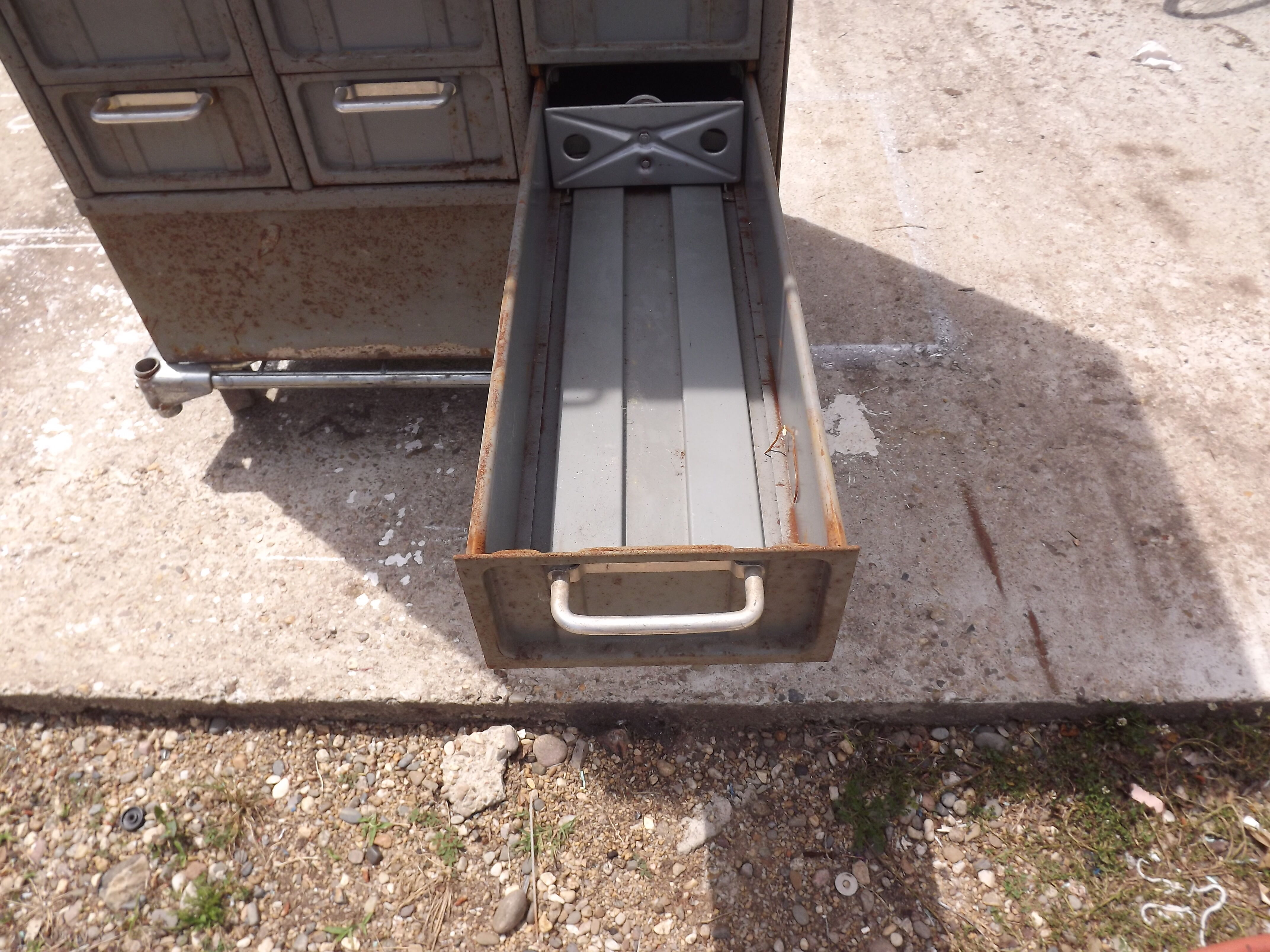 Industrial iron furniture has mecan epa brand lockers