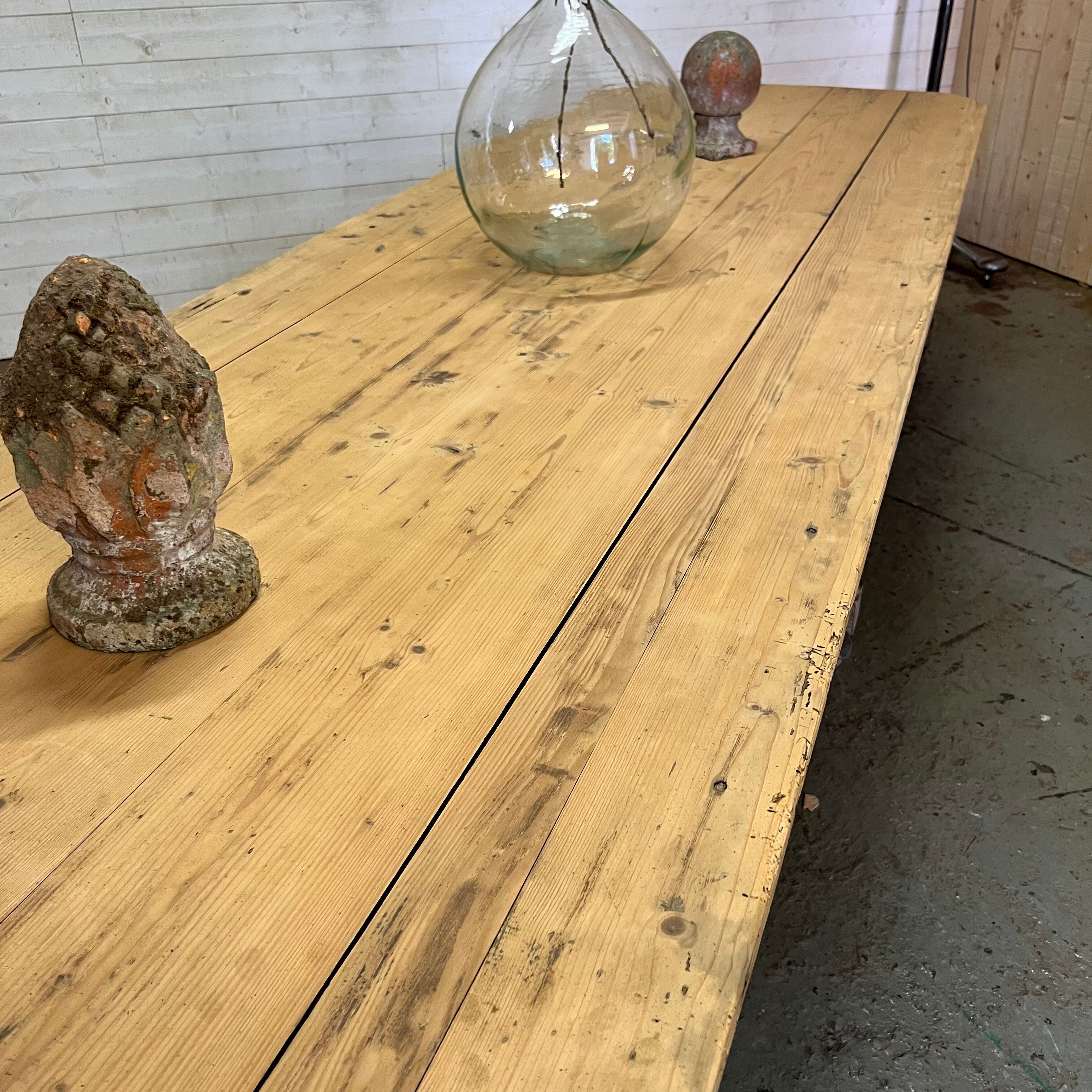 Table de ferme XXL patiné début XX e