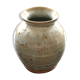 Vase grès beige moucheté