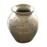 Vase grès beige moucheté