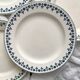 4 flat plates in “Barbeaux” ironstone, Clairefontaine earthenware