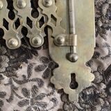 Antique extendable brass wall sconce