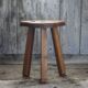 Tabouret vintage, tabouret bois, tabouret tripode , tabouret trilobé, porte