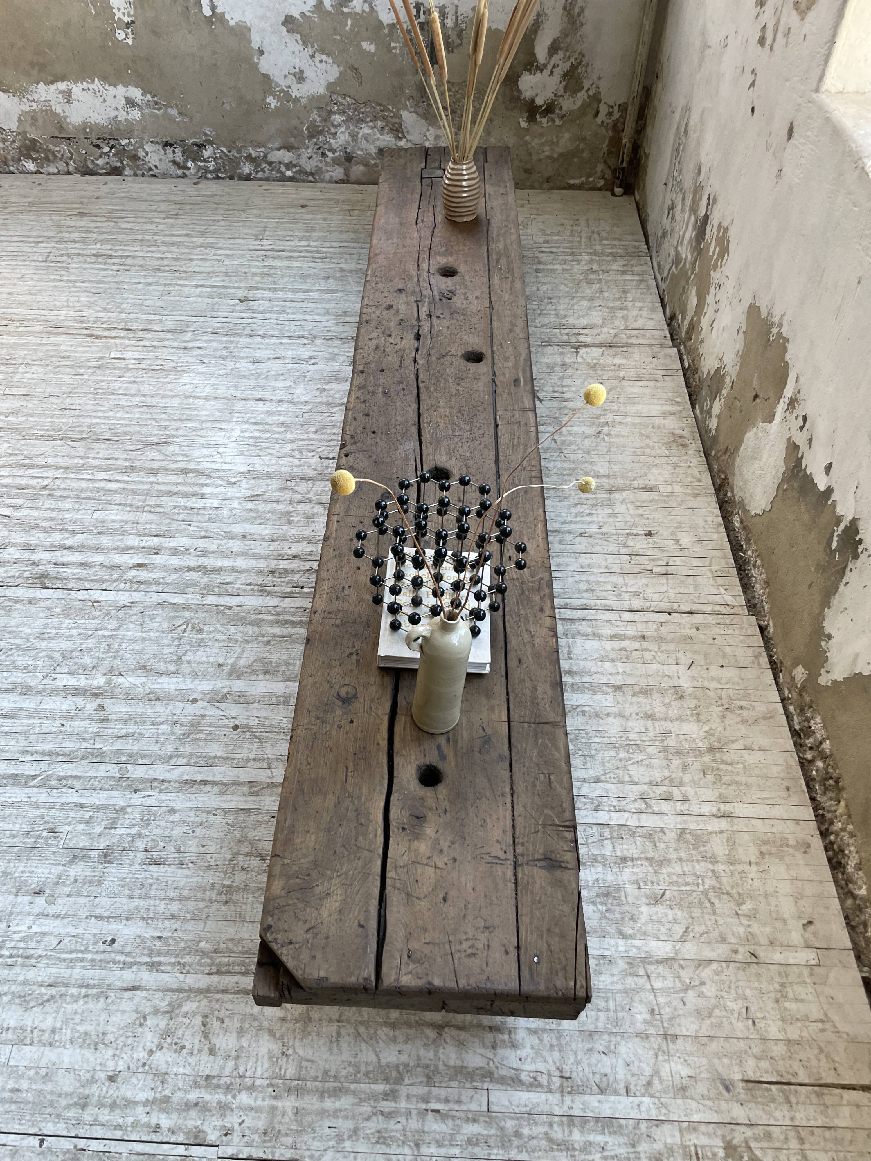 Workbench bench coffee table solid oak XXL