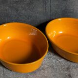 Duo of enamelled cast iron dishes Made in France LE CREUSET vintages