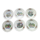 Set of 6 dessert plates in Sarreguemines model Obernai