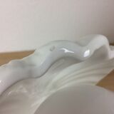 Opaline seashell and pearl lamp, white ceramic