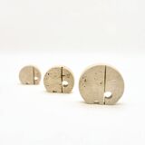 Family of 3 elephants in travertine by Fratelli Mannelli