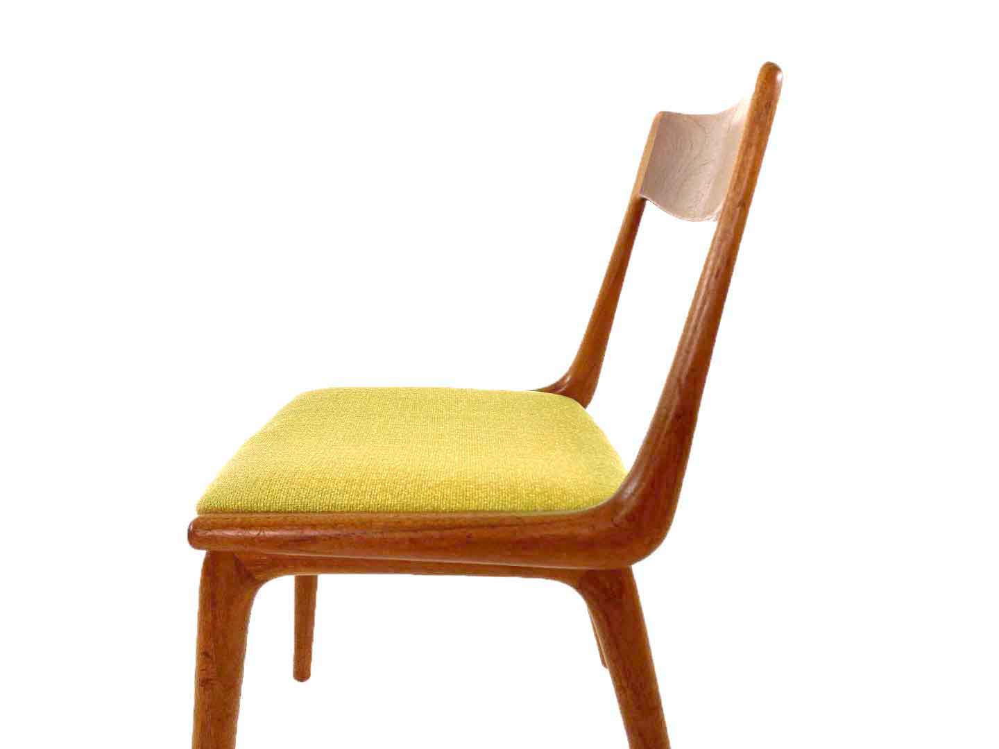 Vintage teak boomerang chair model 370 by Alfred Christensen, 1960s
