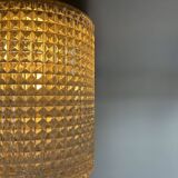 Vintage ceiling light, brass and glass, Carl Fagerlund Sweden 1960