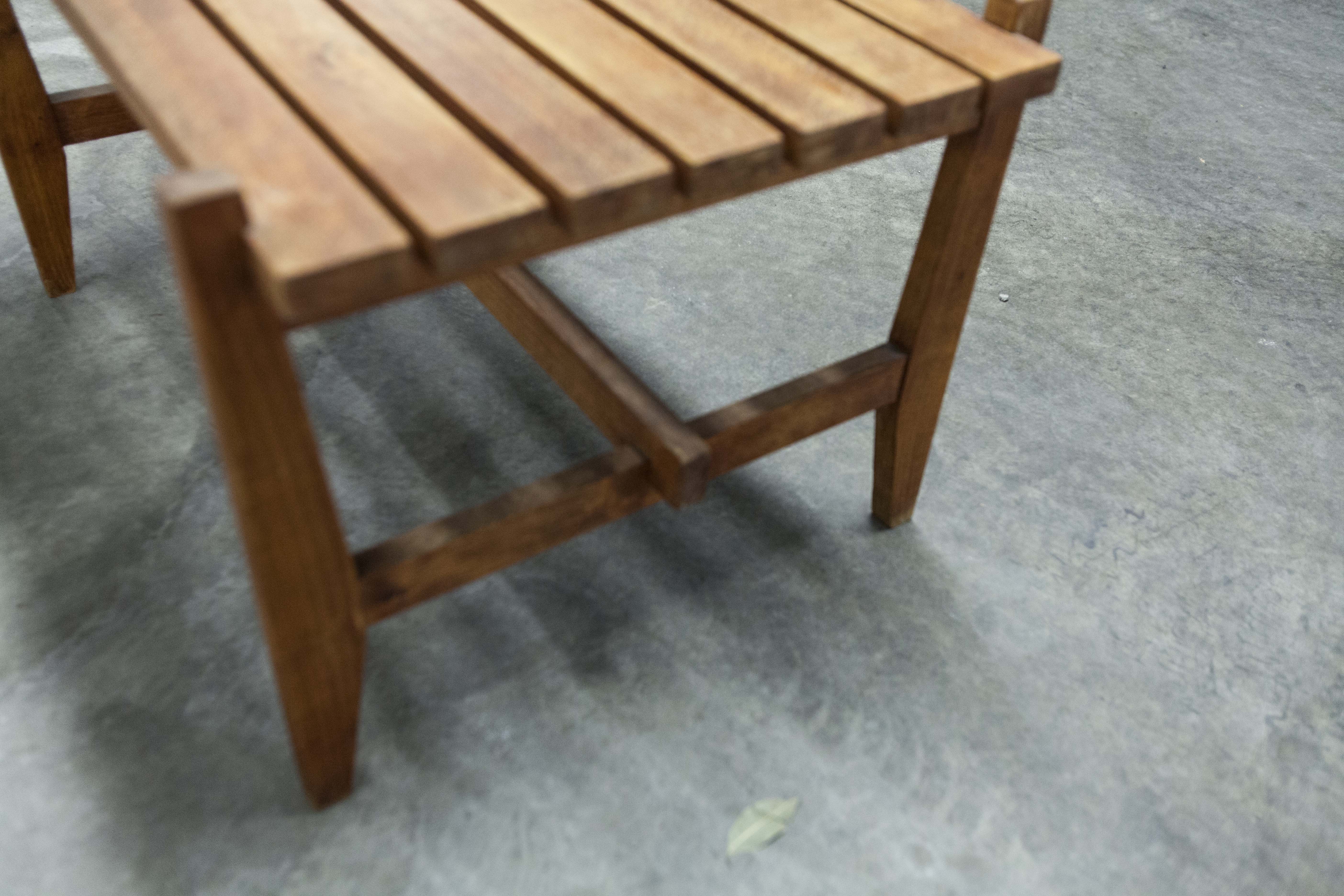 50s solid wood side table