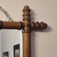 Antique turned wooden mirror in bamboo style, late 19th century A116