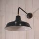 Antique cast iron wall bracket and enamelled globe, 1950s