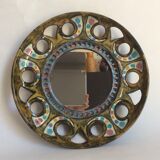 Ceramic mirror from the 1960s 32cm