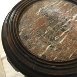 Blackened wooden and marble harness