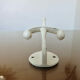 White lacquered metal hook 30s 40s