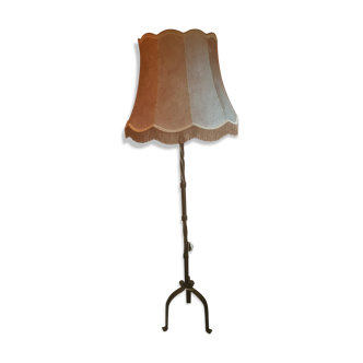 Tripod wrought iron floor lamp