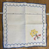 Serviettes à thé brodée main France lot de 4