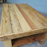 Raw coffee table with shelf