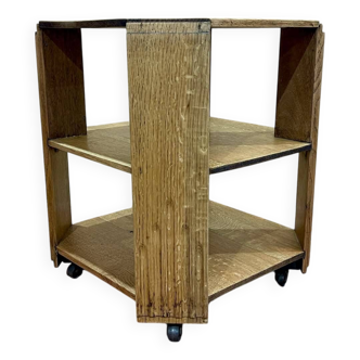 1930s Art Deco Oak Pedestal Table
