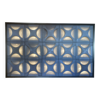 Decorative light panels. Oyster light by Rolf Krüger, 1960s, Set of 15