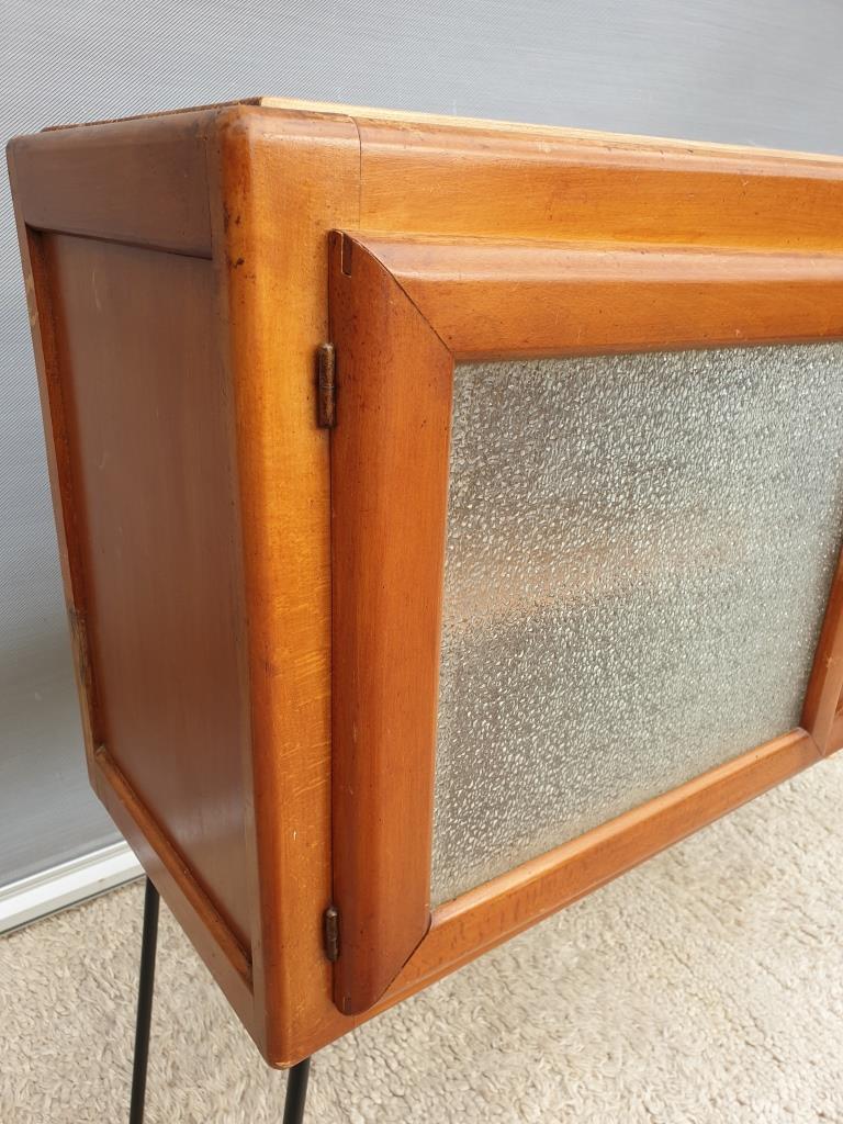 Console 1950 two doors matted glass