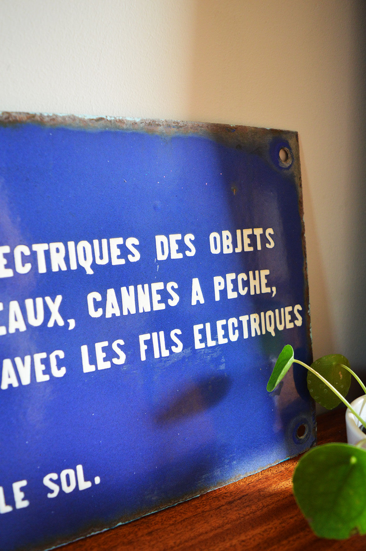 Plaque émaillée de gare