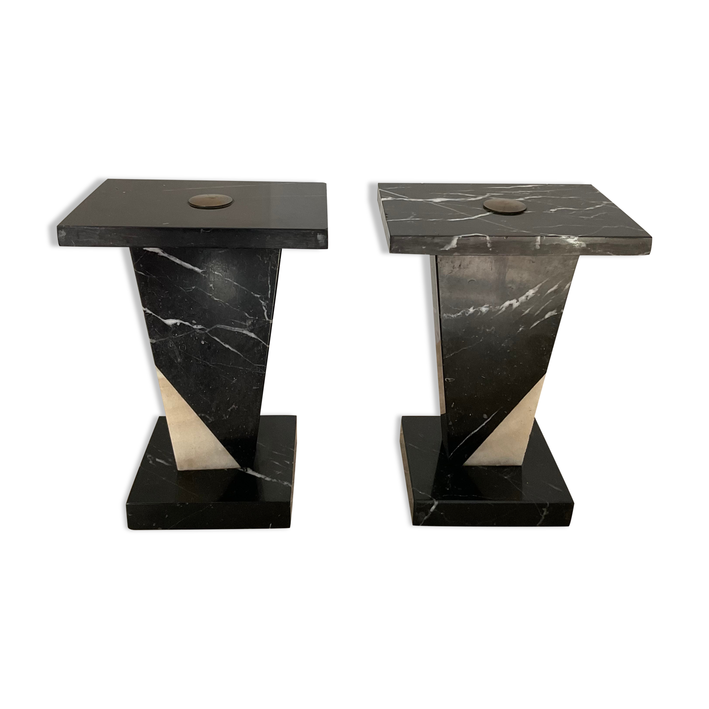 Pair of Art Deco marble bookends
