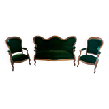 Louis Philippe bench and armchair set