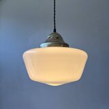 Antique opaline suspension xl 26 cm vintage
