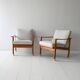 Pair of vintage Scandinavian armchairs by Ferd. Lundquist Göteborg