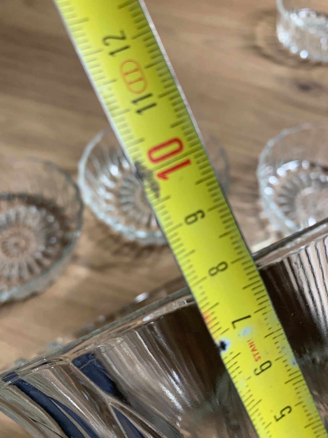 Fruit salad service - salad bowl and 5 glass ramekins