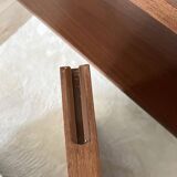 70s teak wall bookcase, minimalist design, 2.5m x 2m