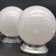 Pair of white opaline ceiling lights