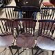 Set of 6 chairs in dark wood