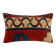 Vintage Cushion Cover in Long Pile Carpet, Turkish Geometric Pattern, 30 x 50 cm