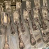 12 large spoons 12 forks silver metal Christofle Marly in blister