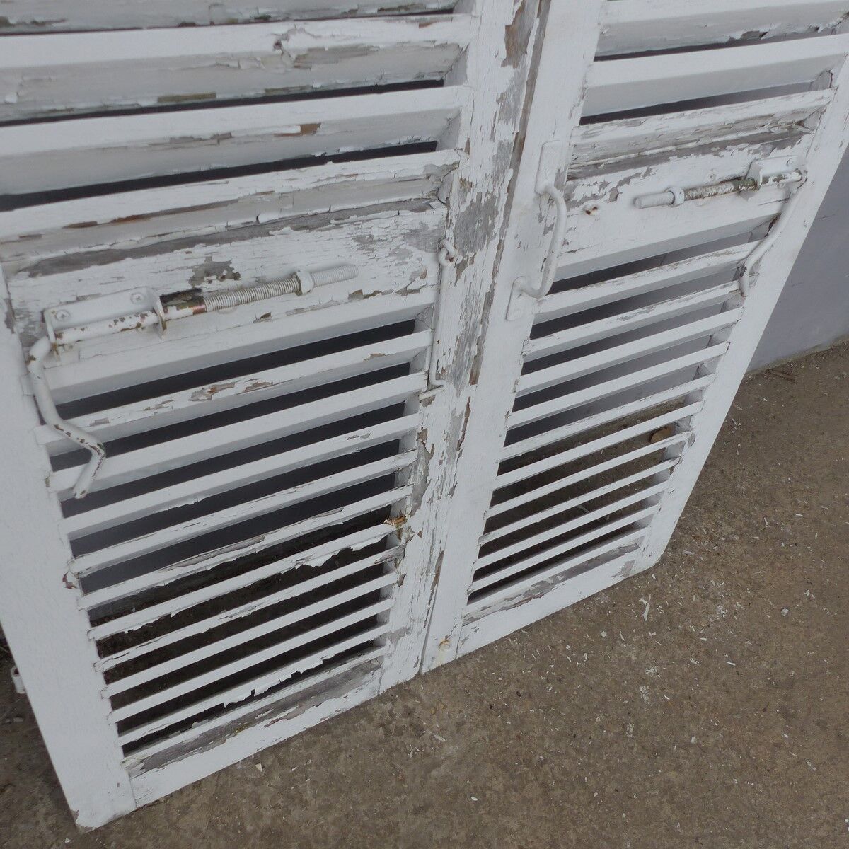 Wooden shutters louvers 2 swings L 49.5 x H 152 cm