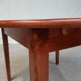 Danish teak round extending dining table