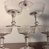 Baccarat and Meisenthal cut glasses 8p.