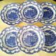 6 Staffordshire dessert plates