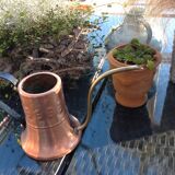Brushed red copper watering can vintage 60s/70s