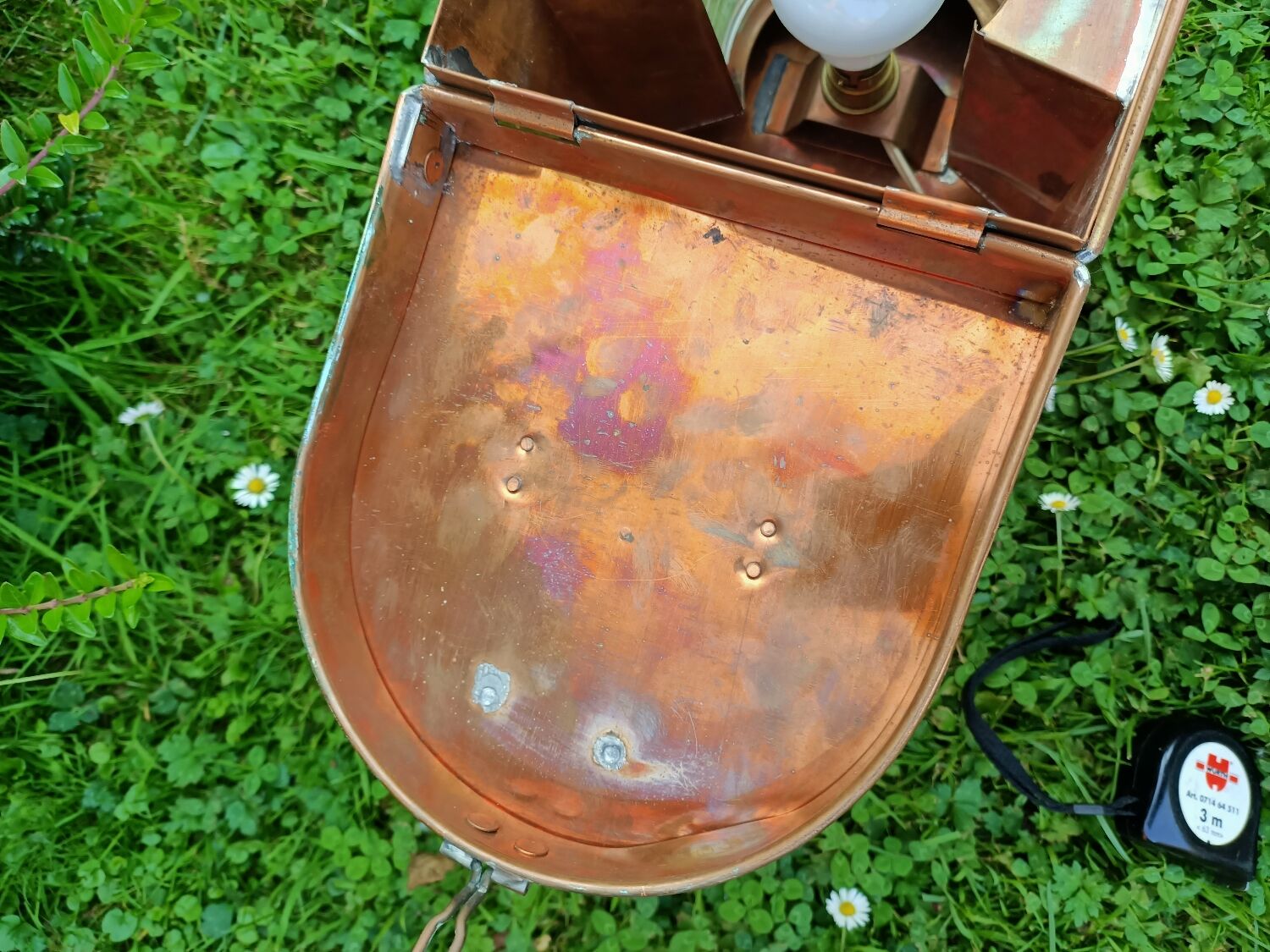 Old copper houseboat lamp